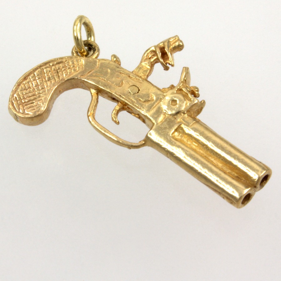 9ct gold Gun Charm